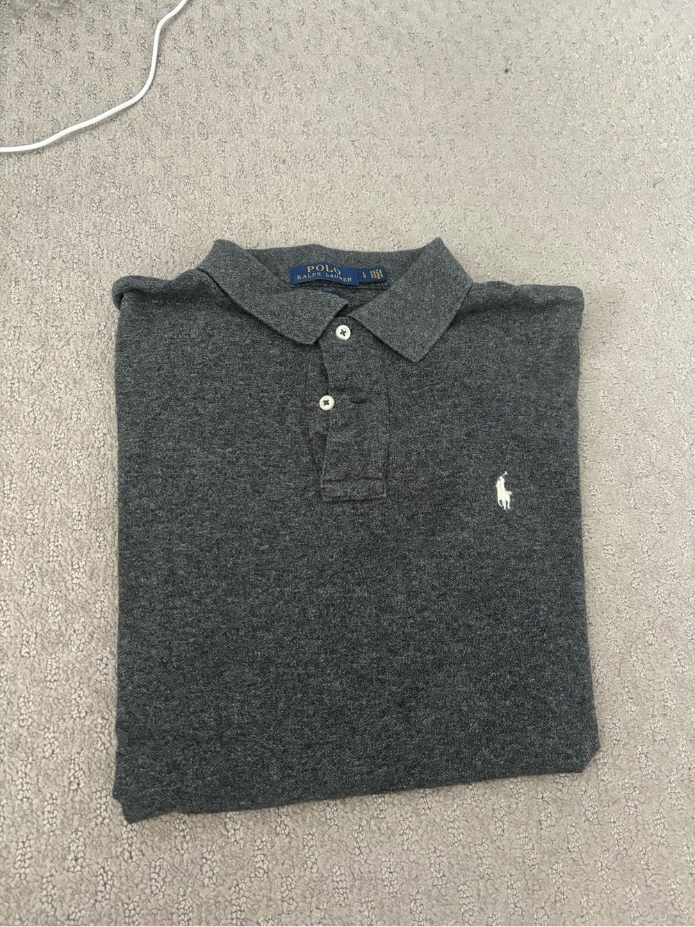 Polo by Ralph Lauren Men's Dark Gray Polo Shirt